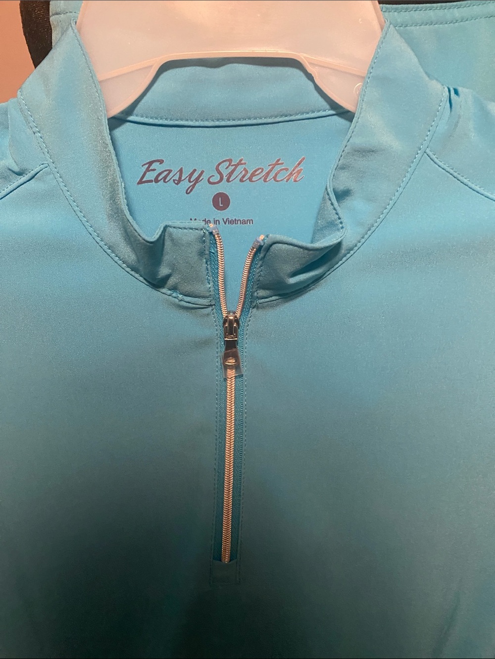 EasyStretch Women's Short-Sleeve Scrub Top and Pull-On Pants in Aqua Blue - Picture 2 of 7